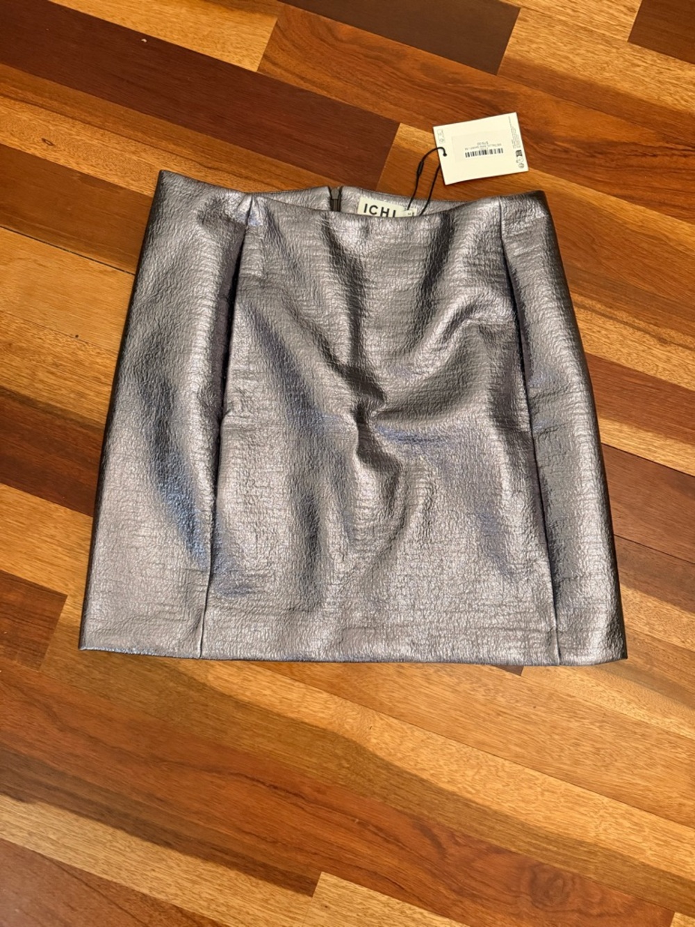 Silver Metallic Mini Skirt